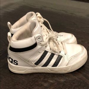 Girls white hightop adidas